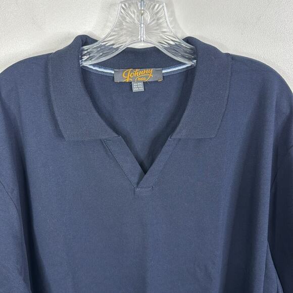 Johnny Bigg Men's Big & Tall Navy Blue Quinn Smart Polo Shirt Size 1XL - Picture 2 of 6